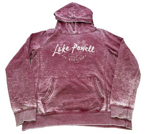 Emi Womens Lake Powell Pink Burnout Hoodie Sweatshirt Arizona Trip Athleisure